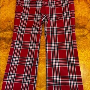 Tommy Hilfiger Red and Navy Plaid Pants